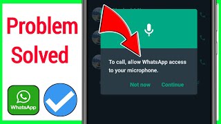 To call allow WhatsApp access to your microphone Tap Settings Permissions and turn Microphone on [upl. by Nilats]