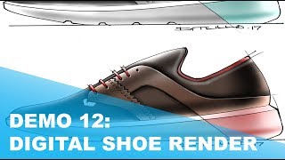 Demo 12 How To Render A Shoe in Photoshop [upl. by Anairda78]