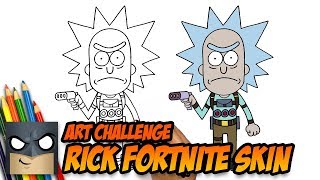 Rick and Morty Fortnite Skin  ART CHALLENGE [upl. by Akinej]