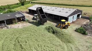 Tipping Silage  Jun2024  Drone Footage [upl. by Ninetta]