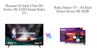 Hisense 65Inch R6 Series vs Roku 43Inch Select Series 4K Smart TVs 🌟 [upl. by Kimmi]