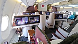 Qatar Airways FIRST CLASS Review from Cairo to Doha  Airbus A330200 [upl. by Ahsinuq]