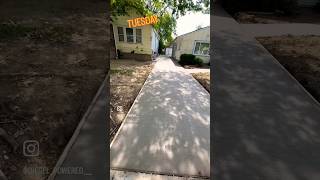 🔥🔥 2 Driveway’s Broomed …DONE ✅✅✅💯 subscribe concrete construction shorts viral [upl. by Hulbert]