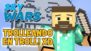 TROLLEANDO EN TROLL SKYWARS  SERVER NO PREMIUM SKYWARS MINECRAFT  CON SUSCRIPTORES [upl. by Novelia329]