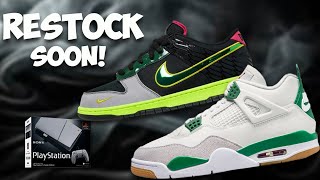 Jordan 4 SB Pine Green RESTOCK Oregon PE Dunks amp PS5s 30th Anniversary Restocks [upl. by Ynnavoig]