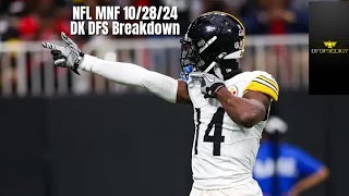 NFL MNF 102824 DK DFS Breakdown [upl. by Critta166]