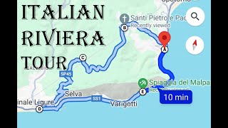 Italian riviera 30km tour Noli  Voze  Finale Ligure  Varigotti [upl. by Nonnad]