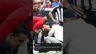 Stefon Diggs Out For Season After Tearing ACL texans football stefondiggs injury trending [upl. by Zollie370]