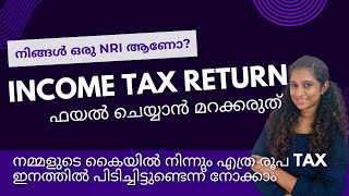 TDS പിടിച്ചതു തിരിച്ചു കിട്ടും  ITR Filing for NRIs Malayalam  How to File ITR2 StepbyStep [upl. by Mun]