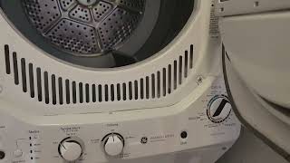 GE GUD27ESSMWW Unitized Spacemaker 3 8 Washer Review Perfect for a small space [upl. by Ahseret939]