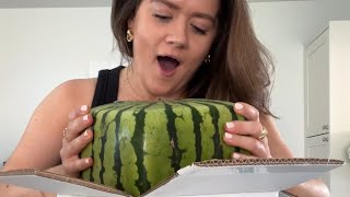 I bought a SQUARE watermelon imported from Japan [upl. by Jocko]