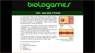 UPE  SSA 2022  1ª FASE  Biologia  7ª Questão [upl. by Irt]