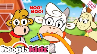 Learn Farm Animal Sounds  Hindi Rhymes For Kids  HooplaKidz Hindi [upl. by Tabby]