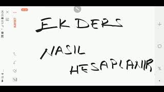 Ek ders nasıl hesaplanır [upl. by Zingale]