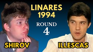 Alexey Shirov vs Miguel Illescas  Linares 1994  Round 4 [upl. by Ailimac]