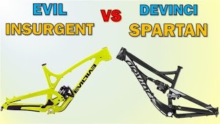 EVIL Insurgent vs Devinci Spartan 2016 650B [upl. by Aivatan57]