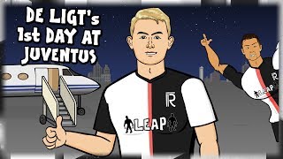 ⚫⚪DE LIGTs 1st DAY AT JUVENTUS⚪⚫ Transfer parody feat Ronaldo [upl. by Fahey]