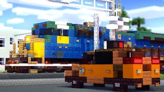 Minecraft CSX Train Splits in Half Animation [upl. by Schlenger633]