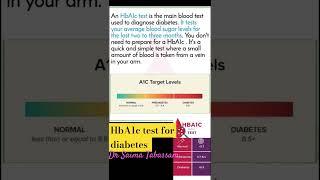 HbA1c test for Diabetes and its valueshba1c diabetesawareness prevention trending shorts [upl. by Durwyn296]