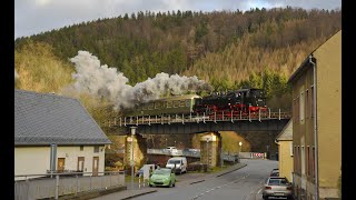 Schwarzenberger Bergparade  Sonderzüge mit Dampf und Diesel ins schöne Erzgebirge [upl. by Udella]