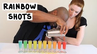 How to make Rainbow Shots  Tipsy Bartender [upl. by Dobrinsky941]