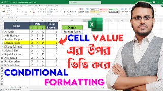 Change Cell Color in Excel based on Another Cell value using Conditional Formatting [upl. by Emma]