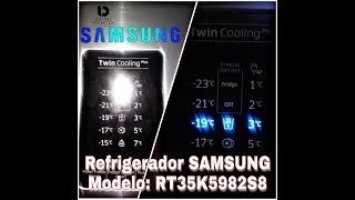 CONFIGURAR PANEL DE CONTROL REFRIGERADOR SAMSUNG RT35K5982S8 [upl. by Cronin]