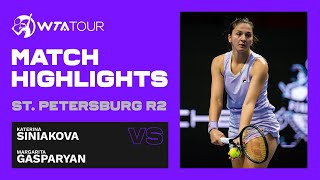 Katerina Siniakova vs Margarita Gasparyan  2021 St Petersburg Round 2  WTA Match Highlights [upl. by Webber]