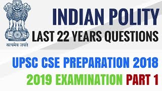 Indian Polity  Previous Year Questions  Last 22 Years  UPSC CSE IAS 2018 2019 [upl. by Genny]