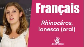 Rhinocéros Ionesco  préparation à loral  Français  1re  Les Bons Profs [upl. by Stralka165]