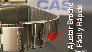 Como Ajustar Fácil el Broche de Un Reloj Casio Metalico [upl. by Ydneh]