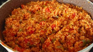 PİLAV ENFES  Salçalı Domatesli Sebzeli Bulgur Pilavı Tarifi  Salçalı Bulgur Pilavı Nasıl Yapılır [upl. by Einwahs412]