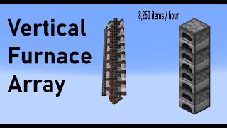 Vertical Furnace Array Minecraft 121 Java and Bedrock [upl. by Marolda]