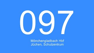 Video Linie 097  Mönchengladbach Hbf  Jüchen Schulzentrum  2024 [upl. by Helas]