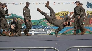 Thousands Of Soldiers Scream Loudly Watching V Bts Dance While Being Conscripted [upl. by Teevens473]