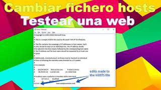 Cambiar fichero hosts en windows 10 [upl. by Adekahs]