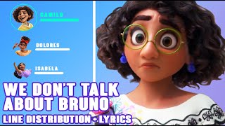 We Dont Talk About Bruno From quotEncanto Line Distribution  Lyrics Karaoke [upl. by Erving]