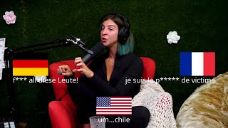 Gabbie Hanna losing it in German and French [upl. by Nerej]