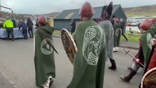 Scalloway Fire Festival gets underway Video Chloe Irvine [upl. by Vieva]