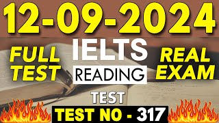 IELTS Reading Test 2024 with Answers  12092024  Test No  317 [upl. by Zaccaria]