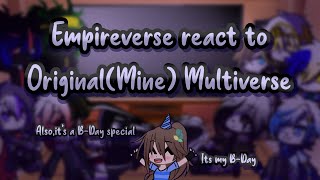 Empireverse react to OGMultiverseMySans AusMy MultiverseAUErrormareBDay special120713 [upl. by Natam]