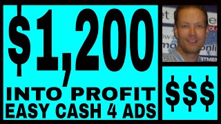 Easy Cash 4 Ads Review  1200 Into Profit  No Monthly Membership Costs [upl. by Peppi319]