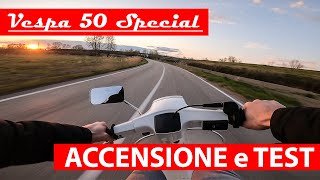 ACCENSIONE e TEST 115 MALOSSI  VESPA 50 SPECIAL EP 7  Montaggio e prova su strada [upl. by Eriam413]