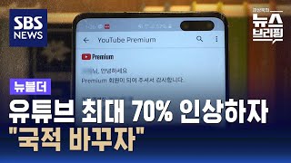 유튜브 구독료 최대 70 인상…우회 경로 찾는 소비자들  SBS  뉴블더 [upl. by Eal]