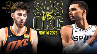 San Antonio Spurs vs OKC Thunder Full Game Highlights  Nov 14 2023  FreeDawkins [upl. by Hilleary]