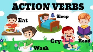 50 Preschool Action Verbs  Preschool Action Words  Preschool Vocabulary Words in English [upl. by Kinson]