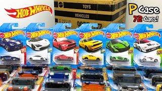 Unboxing Hot Wheels 2018 P Case 72 Car Assortment [upl. by Geof]