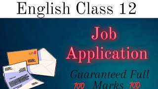 Job Application  English  Class 12 letterformat english education englishgrammar [upl. by Yro280]