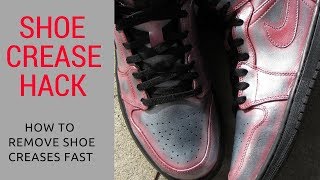 How to remove shoe creases fast  How to Remove leather shoe creases  Shoe Hack  shoe creases hack [upl. by Orofselet]