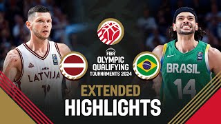 Final Latvia 🇱🇻 vs Brazil 🇧🇷  Extended Highlights  FIBA OQT 2024 Latvia [upl. by Delaney]